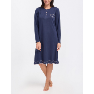 Blue Cherry Heart Γυναικείο Χειμερινό Νυχτικό