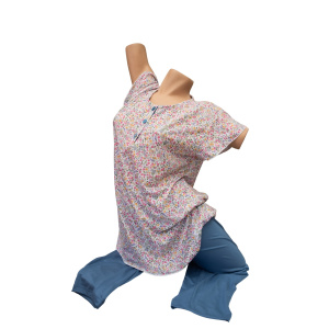 Πολύχρωμη  Καλοκαιρινή Πιτζάμα Γυναικεία με Λουλούδια